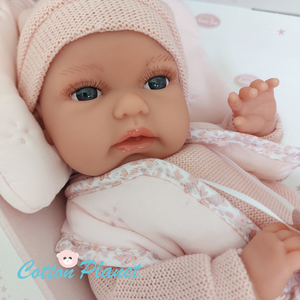 Newborn Doll with Pink Cushion by Antonio Juan | Cotton Planet