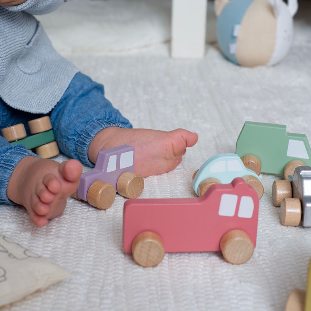 Multicolour Wooden Cars Set by Jabadabado | Cotton Planet