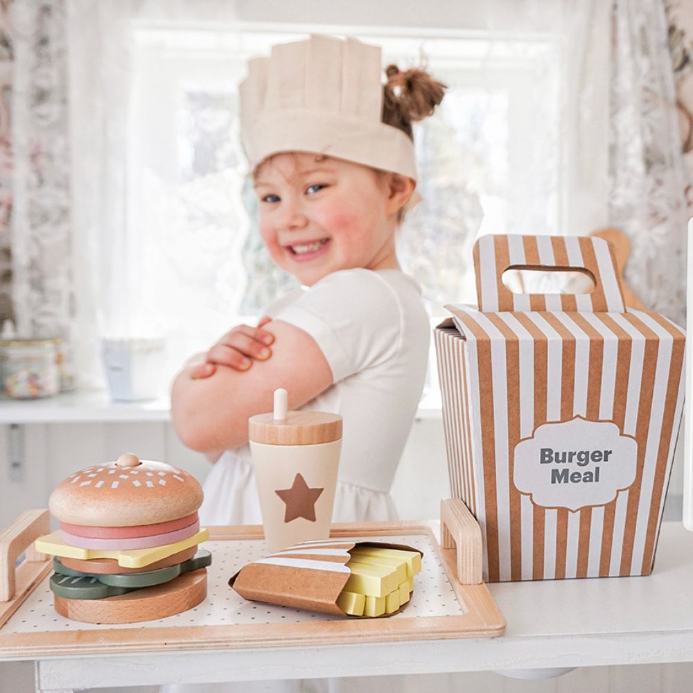 Stacking Burger Play Set by Jabadabado | Cotton Planet