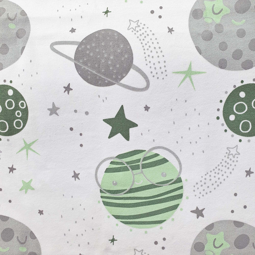 Baby Organic Cotton Jersey Pink with Planets Pattern | Cotton Planet