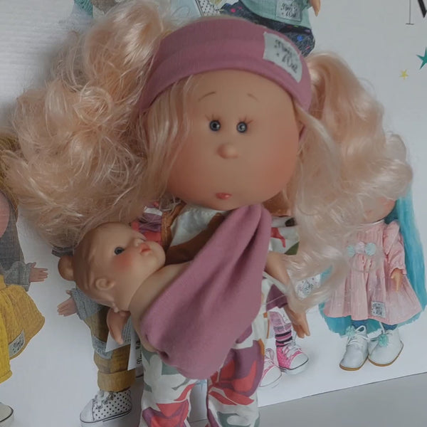 Mia Mama Doll with Blonde Hair and Baby - cottonplanet.ie