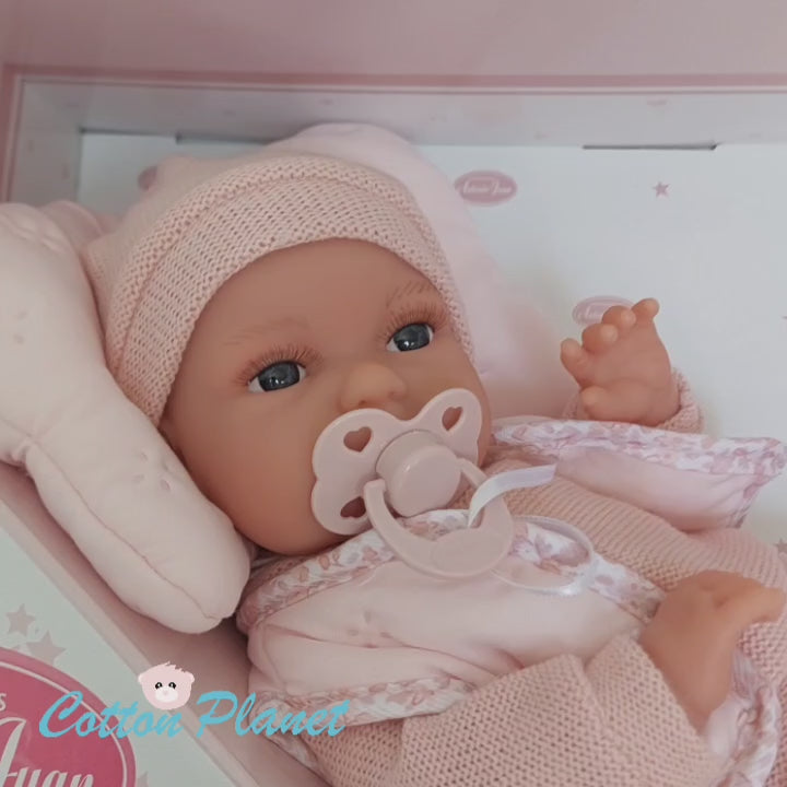 Newborn Doll with Pink Cushion by Antonio Juan | Cotton Planet