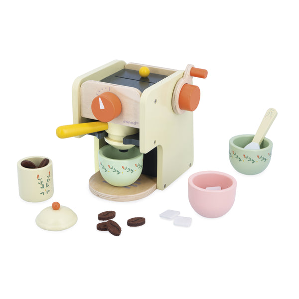 Wooden Coffee Machine Play Set by Janod | Cotton Planet