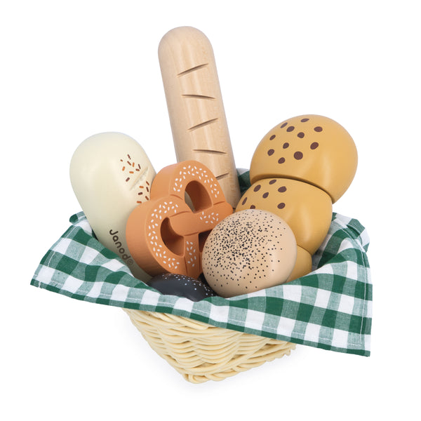 Wooden Bakery Basket Playset by Janod | Cotton Planet