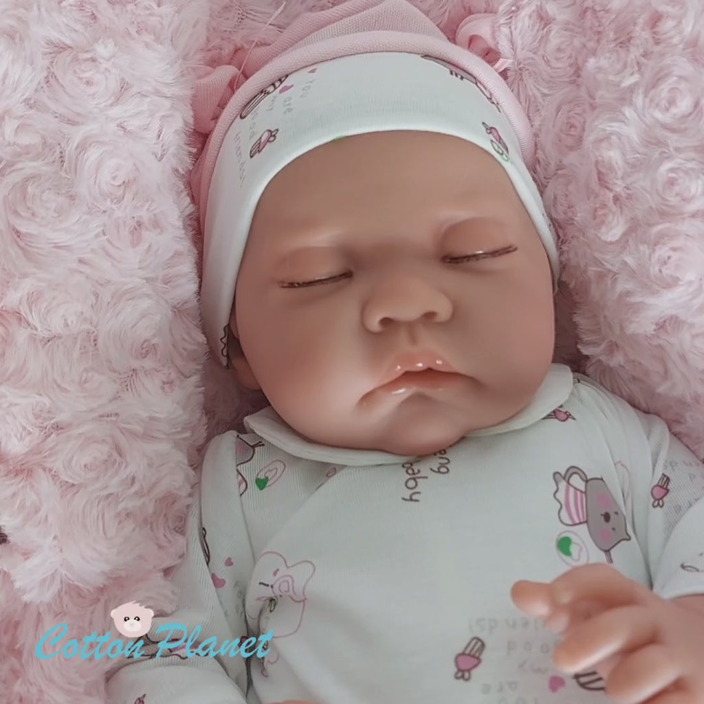 Newborn Doll Sleeping on a Pillow by Antonio Juan | Cotton Planet