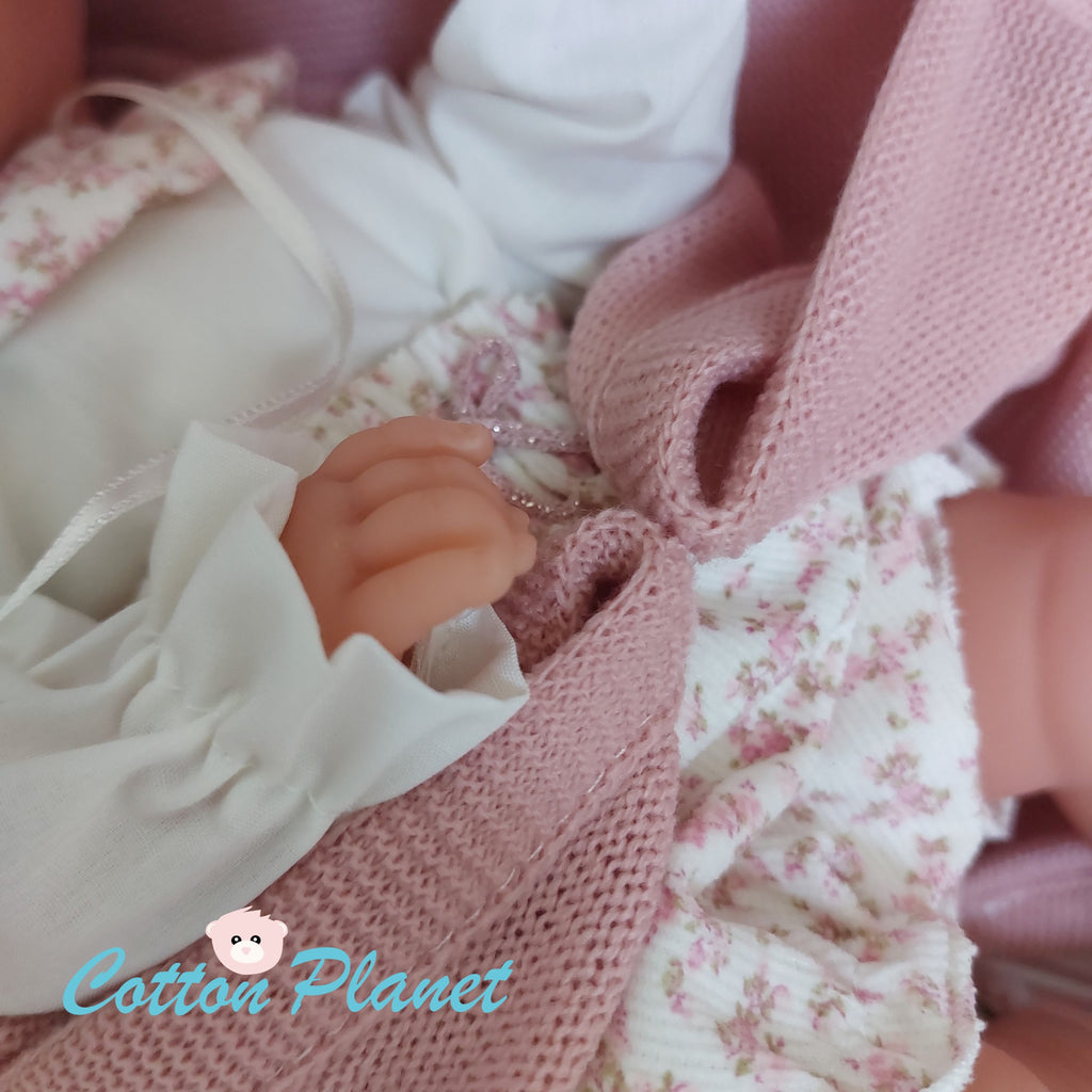 Newborn Doll with Blanket and Headband by Antonio Juan | Cotton Planet