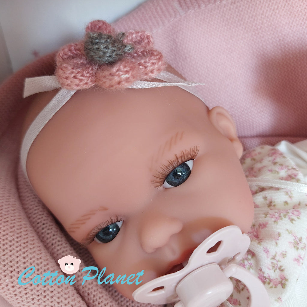 Newborn Doll with Blanket and Headband by Antonio Juan | Cotton Planet