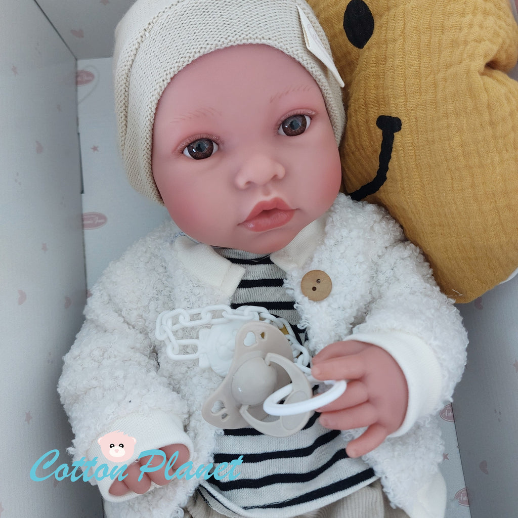 Newborn Doll with Emoji Cushion by Antonio Juan | Cotton Planet