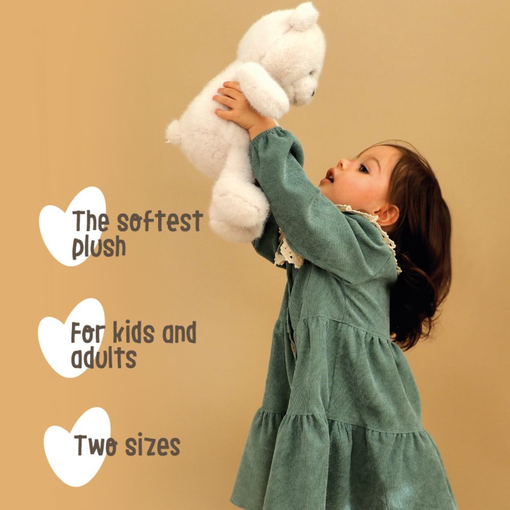 Soft White Teddy Bear 25 cm by Orange Toys | Cotton Planet