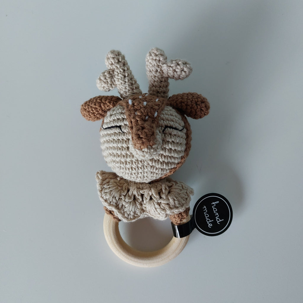 Crocheted Deer Rattle