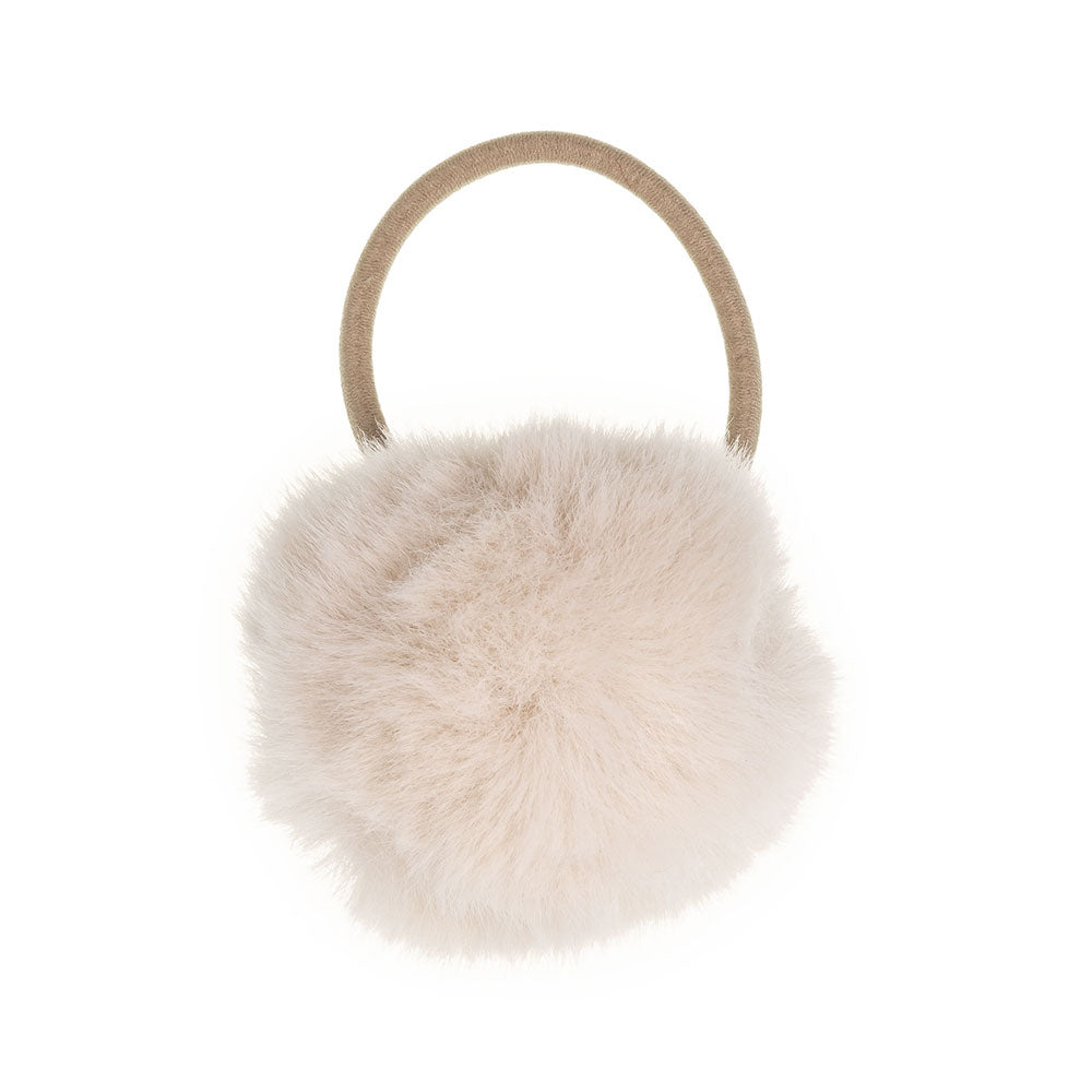 Hair Elastic with Large White Pompom